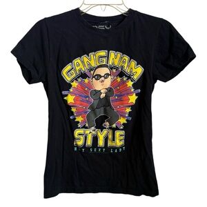 Psy Junior Gangnam Style Graphic T-Shirt size L Black